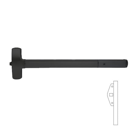 Falcon Rim Type Touch Bar Exit Device, Exit Only, 4' Length, US19 Matte Black 25-R-EO-19-4FT